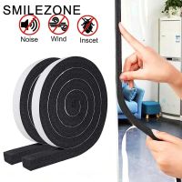 SMILEZONE 4m Foam Window Sealing Strips Windproof Door Weather Stripping Dustproof Self-adhesive Tape Door Seam Sealing Strip Decorative Door Stops