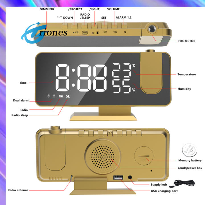 ตัวจับเวลาวิทยุ-fm-นาฬิกาปลุกเครื่องฉาย7-5นิ้วพร้อมนาฬิกาปลุกโปรเจคเตอร์-led-นาฬิกาดิจิตอลโปรเจคเตอร์ดิจิทัลนาฬิกาปลุก-led-คู่