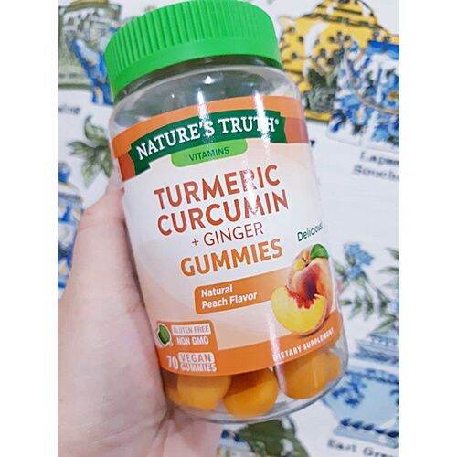 แท้เท่านั้นถึงขาย Nature's Truth Turmeric Curcumin +Ginger Gummies 70