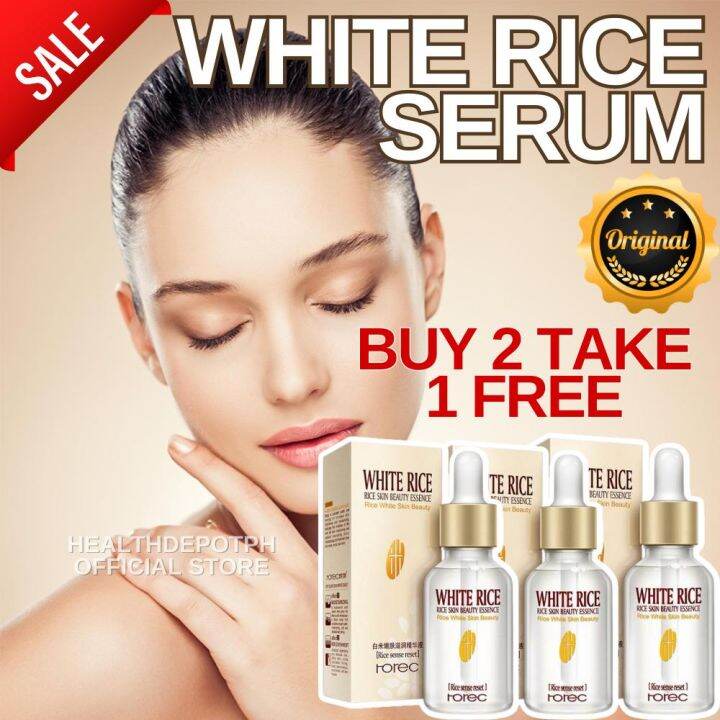 BUY 2 TAKE 1 FREE White Rice Serum Anti Aging Whitening Moisturize