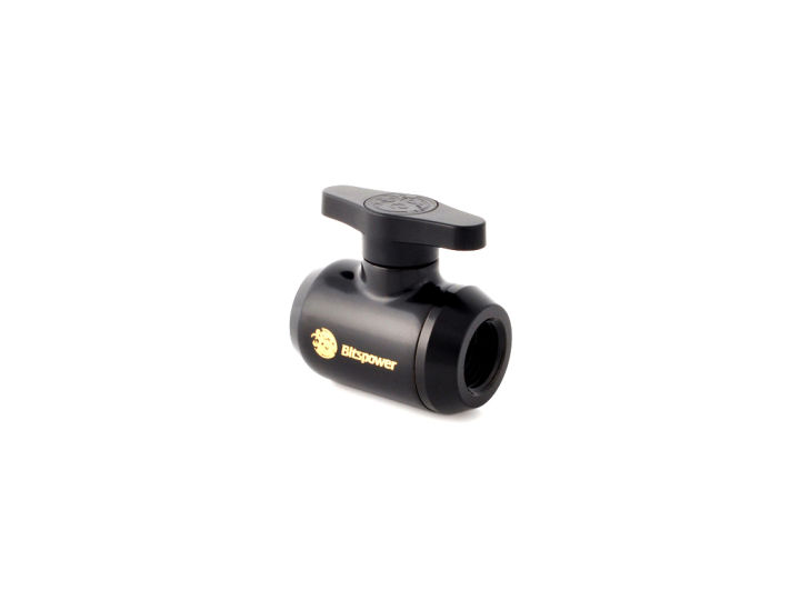 fitting-อุปกรณ์ประกอบชุดน้ำ-bitspower-matt-black-mini-valve-with-black-handle
