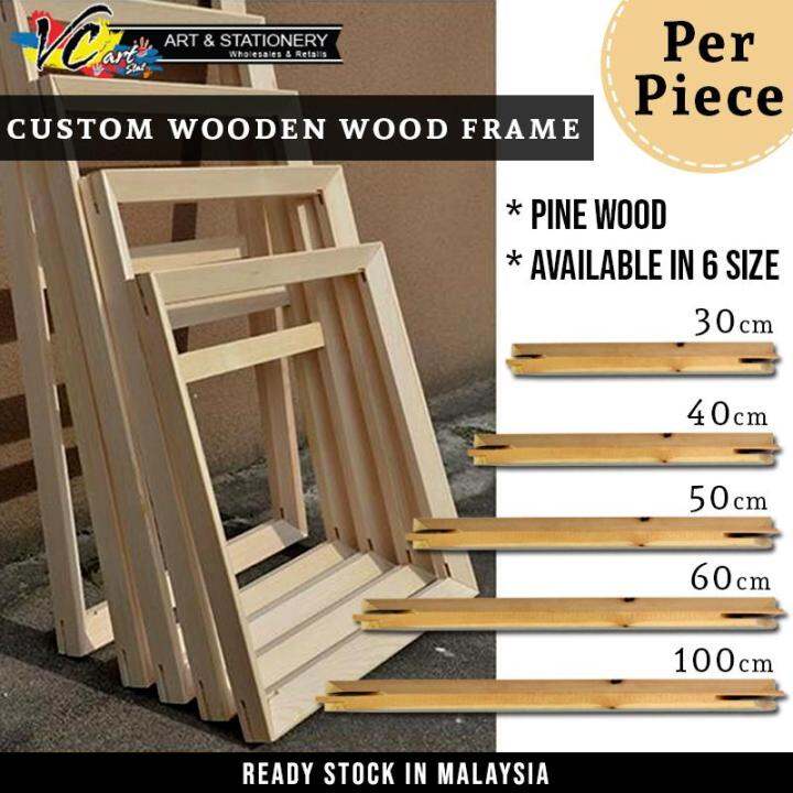 Vc Art Custom Wooden Wood Frame Pine Wood DIY Frame Kayu Frame Gambar