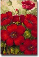 Poppies Ii By Master Art ศิลปะบนผืนผ้าใบสำหรับติดกำแพง22x32นิ้ว