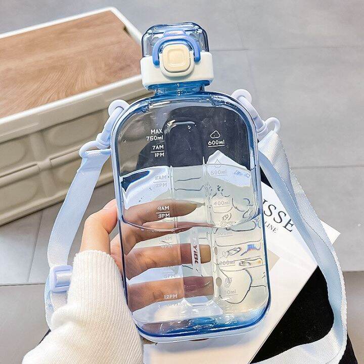 750ml-simple-water-cup-large-capacity-kettle-square-sports-fitness-cup-high-appearance-level-portable-plastic-water-bottle