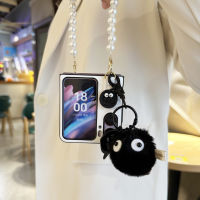 Newhotcrossbody lanyard Pearl CHAIN สำหรับ OPPO ค้นหา N2 flip น่ารัก grirl สำหรับ n2flis บานพับพับศัพท์กรณีจัดส่งฟรี