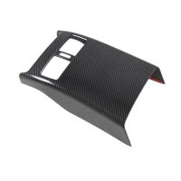 Car Carbon Fiber Rear Air Condition Vent Outlet Frame Anti-Kick Panel Cover Trim for -30 CX30 2020 2021 2022