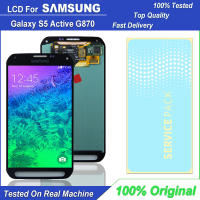 จอแอลซีดี5.1แอมป์ของแท้หน้าจอ LCD สำหรับ G870แอคทีฟ S5 Samsung Galaxy S5 Active G870 G870F ประกอบหน้าจอสัมผัสแบบดิจิตอล