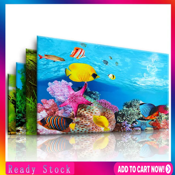 Aquarium Background Poster Ocean Self-adhesive Fish Tank Backdrop Sticker  Decor Fish Tank Background Paper Painting Hd Picture 3D Stereo Fish Tank  Wallpaper Background Painting Double-Sided Aquarium Decoration Fish Tank  Sticker | Lazada