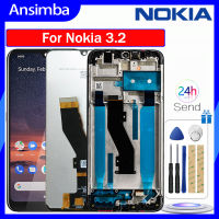 Ansimba จอ LCD แบบดั้งเดิมสำหรับ Nokia 3.2 TA-1156 1159 1164จอแสดงผล LCD หน้าจอสัมผัส Digitizer การเปลี่ยนชุดกรอบสำหรับ Nokia 3.2จอแสดงผลเครื่องมือฟรี