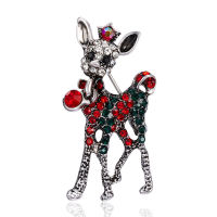 Shine Rhinestone Christmas Deer Reindeer Snowflake Lady Brooch For Women Pins Elk Suit Coat Sweater Scarf Jewelry Corsage Gifts