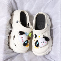 COD Outwear Thick Sole Hole Shoes Womens Summer Cartoon Cute New High Rise Baotou EVA Sandals and Slippers Garden Shoes Wholesale