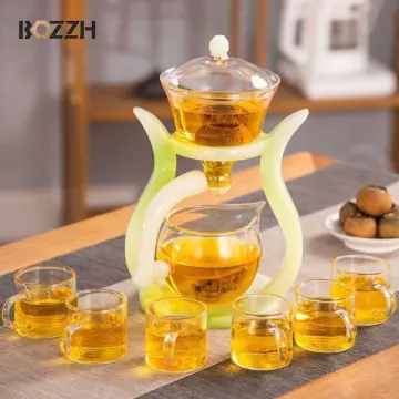 Lazy Glass Creative Tea Set Transparent Retro Kung Fu Tea Brewer