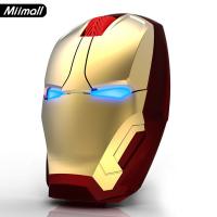 Miimall Iron Man เม้าส์ไร้สายคีย์บอร์ด เมาส์เล่นเกมไร้สาย USB เงียบ สำหรับ แล็ปท็อป/แท็บเล็ต