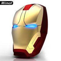 ~ Miimall Iron Man เม้าส์ไร้สายคีย์บอร์ด เมาส์เล่นเกมไร้สาย USB เงียบ สำหรับ แล็ปท็อป/แท็บเล็ต