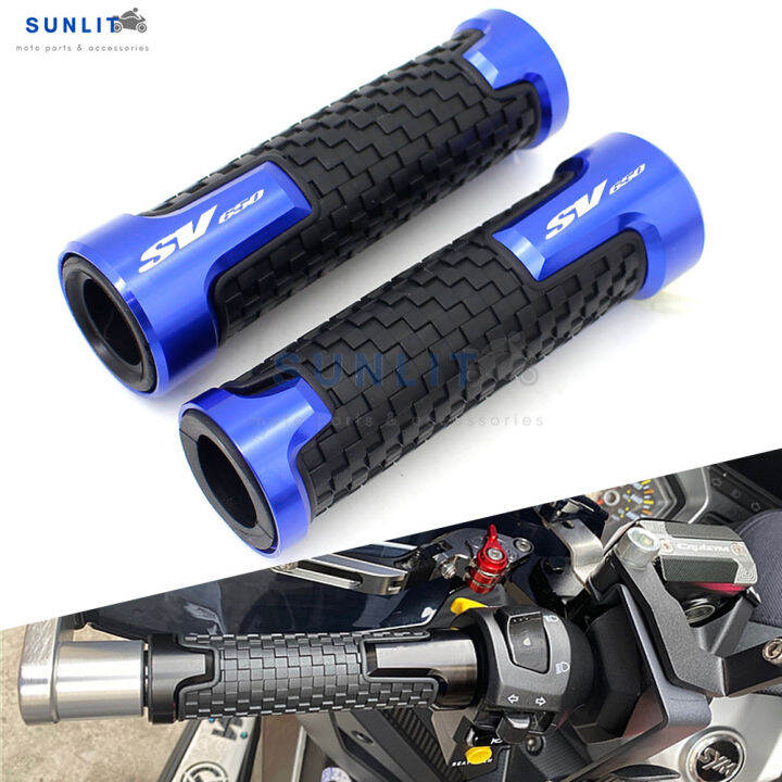 อุปกรณ์เสริมรถจักรยานยนต์สำหรับ-suzuki-sv-650-sv650-2016-2017-2018-2019-2020-2021-2022-sv650x-7-8-22มม-มือจับอุปกรณ์เสริมจับแฮนด์โลโก้