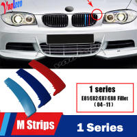 3ชิ้น ABS สำหรับ BMW Series 1 E87 E82 E81 E88รถแข่งกระจังหน้าแถบตัดคลิป M ประสิทธิภาพพลังงานอุปกรณ์เสริม2004-2011