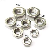 ☌☍✇ 25pcs A2 304 Stainless Steel Metric Thread Hex Hexagonal Full Threaded Original Nut For M2 M3 M4 M5 M6 Screw Bolt