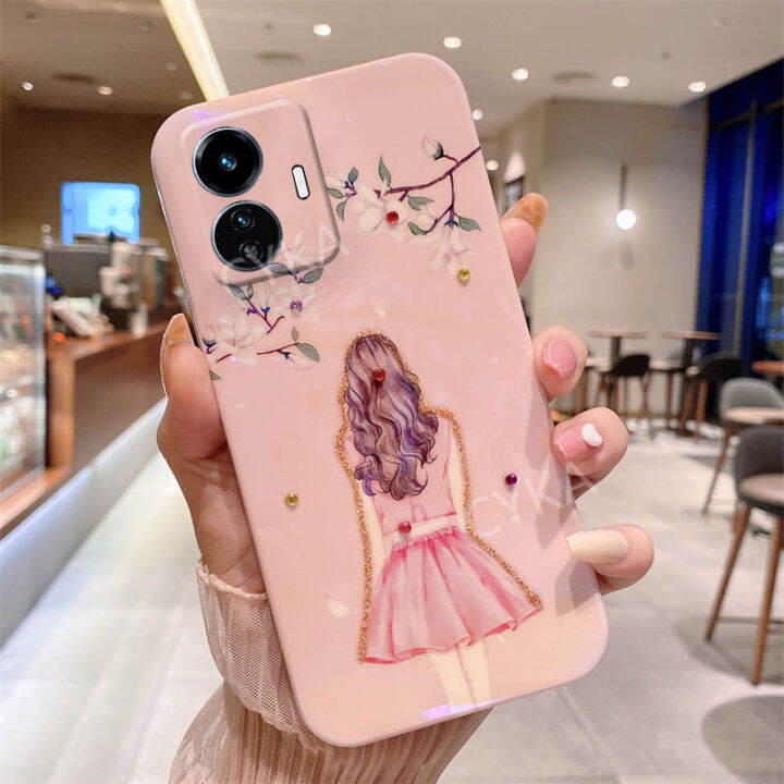 เคสมีศิลปะหรูหราสำหรับผู้หญิง-realme-c55-nfc-2023เคสโทรศัพท์-c55-realme-เคสซิลิโคนแบบนิ่ม-c55-oppo-realme