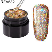 ROSALIND Glitter Rhinestoneเล็บLED UVเจลขัดแช่นำยาเคลือบเงา