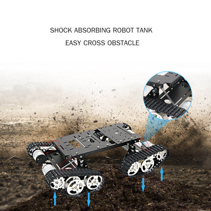 Smart Car Robot Car Platform 4WD Robot Tank Chassis Kit Shock Absorbing ...