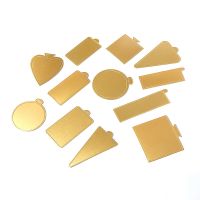 100pcs/Set Mousse Cake Cardboard Mini Cake Boards Cupcake Dessert Tray Gold Silver Paper Base Cake Pastry Decorative Kit Party