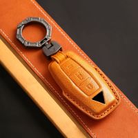 Car Key Case Cover for Mitsubishi Outlander Xpander Triton ASX LANCER Pajero Sport 3 2020G Eclipse Cross L200 Genuine Leather