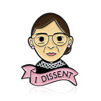 รูปการ์ตูนหน้าบอกอารมณ์ Ginsburg ผู้พิพากษาหมุดเข็มกลัดกระเป๋าเสื้อผ้า Decor