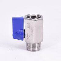 【support】 kgcwmw 1/2 "BSP หญิงชายวาล์วอนามัย SUS 304สแตนเลสสีฟ้า Hanlde