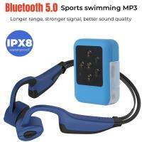 MP3 Bluetooth Music Player IPX8 Waterproof Sports Diving Swimming USB Charging Mini Clip Support For Connecting Audio Headphones