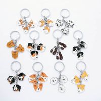 New Pet Dog Corgi Keychain Pendant Bag Charm Car Keyrings Cute Animal Keychains Men Metal Jewelry Gift Accessories Key Chains