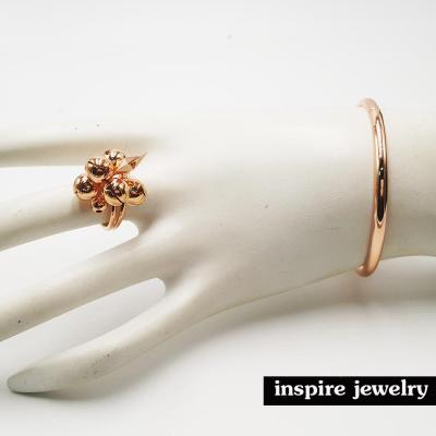 Inspire Jewelry ,ชุดเซ็ท กำไลและ แหวนชุบทองชมพูอย่างหนาพิเศษ เพื่อความคงทนแข็งแรง ใส่ดี ไม่ดำ แหวนฟรีไซด์ กำไลปิดเปิดได้ งานจิวเวลลี่ Hand made มีเสียงดังเล็กๆ เชื่อกันเรื่องเรียกทรัพย์ แบบขายดีที่สุด ดีไซด์หรูอินเทรน น่ารักมาก งานแบบร้านทองร้านเพชร