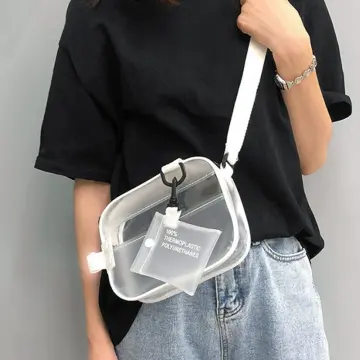 Clear Shoulder Bag Purse, 2 in 1 Transparent Crossbody Bag Jelly Handbag,  Polyvinyl Chloride Top Handle Chain Clutch for Women (Not Cpmpatible with