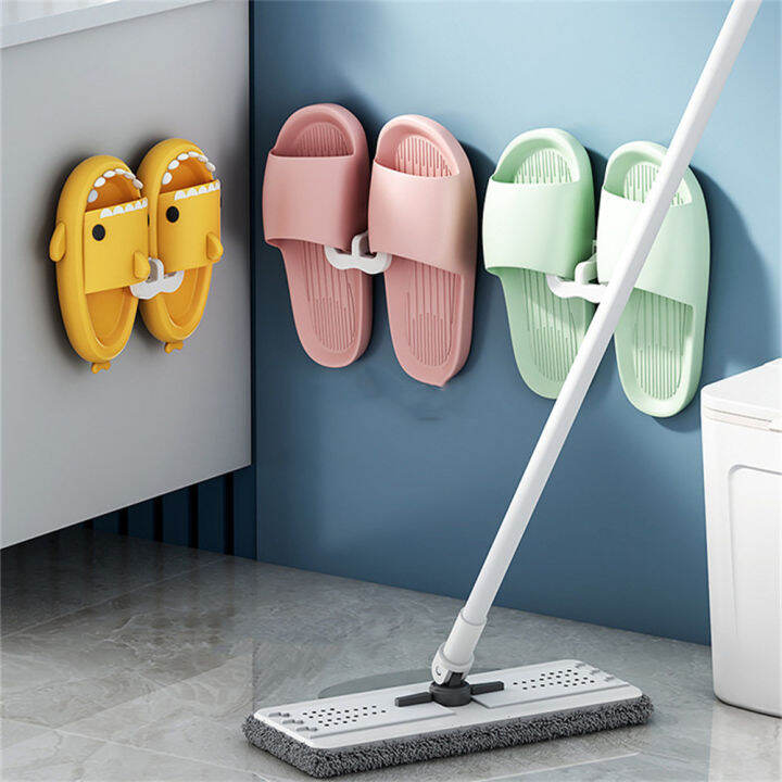 non-slip-drying-simple-mounted-slippers-rack-bathroom-storage-shoe-hook