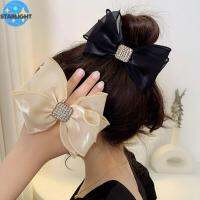 OQEWPI วินเทจ หรูหรา แต่งหน้า ตาข่าย การออกแบบแฟชั่น สไตล์ Organza เชือกผูกผม Scrunchies สไตล์เกาหลี เครื่องประดับผมผู้หญิง Rhinestones