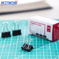 Deli 38566 Binder Clips 15 mm คลิปหนีบกระดาษ ขนาด 15 mm แพค12 ชิ้นคลิปหนีบ ที่หนีบกระดาษ คริป คลิป school