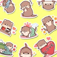 34PCS Cute Otter Stickers  Animal Scrapbooking Stickers for Laptops and Water Bottles   Envelope Seals  Party Favors Stickers Labels