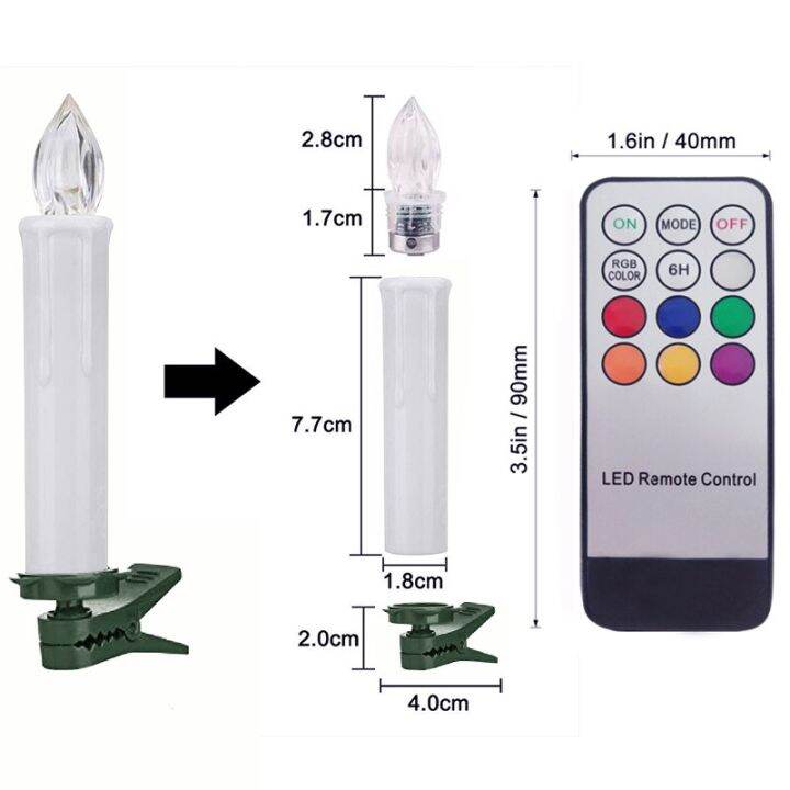 มีตัวจับเวลารีโมทคอนโทรลไฟกะพริบแบบไม่มีเปลวไฟเทียน-led-มีสีสันใช้สำหรับเทียนประดับบ้านแนวฮาโลวีน