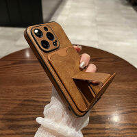 CrashStar เคสแข็งกันแรงกระแทกช่องเสียบบัตรเป็นหนังพร้อมขาตั้งพับได้สำหรับ iPhone 14 13 12 11 Pro Max XS XR X 8 7 Plus + SE 2020เคสโทรศัพท์สไตล์ธุรกิจพร้อมเลนส์คลุมทั้งหมดป้องกันกล้องขายดี