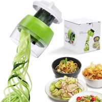 มือถือ Spiralizer ผักผลไม้เครื่องตัดปรับเกลียวขูดตัดสลัดโรตารี่ขูดรายการครัว