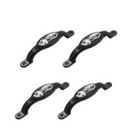 4PCS Cabinet Handles Ceramic Zinc Alloy Door Handles Black Knobs Drawers Handles Modern Simplicity Home Decoration