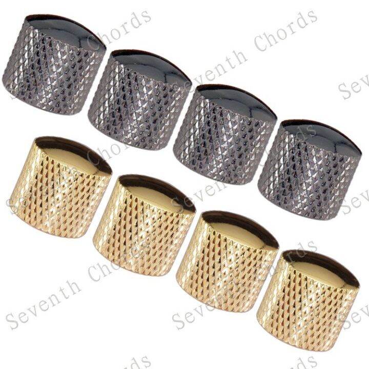 8-pcs-metal-knurled-barrel-dome-volume-tone-control-knobs-for-electric-bass-guitar-pot-knobs-gold-gun-color-choose-guitar-bass-accessories