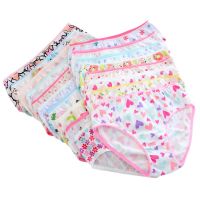 6pcslot Girls Cartoon Briefs Children Cotton Underwear Heart Printing Panties Kids Short Panties Girl Underpants Size 1T-12T