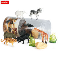 Oozdec Miniature สัตว์ playset brinquedo Figurine Wild ช้างหมีสีน้ำตาล hippo รุ่นเค้กตกแต่งการศึกษาเด็กถึง s