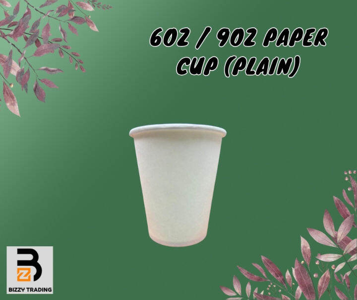 Paper Cup 6oz & 9oz (Plain) / Drinking Paper Cup / Disposable Paper Cup ...