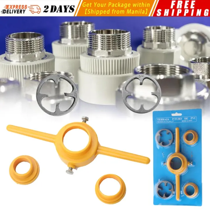 【6pcs/Set】 NPT Die Set Pipe Threader PVC Thread Maker Tool Sizes 1/2" 3