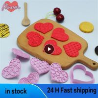 【lz】♠  Coração Cookie Cutter Set Cookie Embossing Stamp Molds Ferramentas de Decoração do Bolo Valentine Fondant Amante Aniversário 1-10Pcs