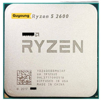 Ryzen 5 2600 R5 2600 3.4 GHz ใช้เกมเซน + 0.012หกคอร์สิบสองเธรด65W เครื่องประมวลผลซีพียู AM4เต้ารับ YD2600BBM6IAF