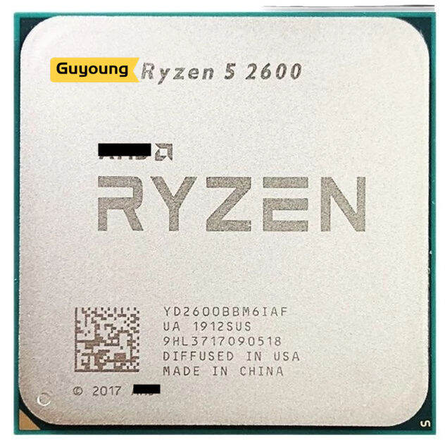 ryzen-5-2600-r5-2600-3-4-ghz-ใช้เกมเซน-0-012หกคอร์สิบสองเธรด65w-เครื่องประมวลผลซีพียู-am4เต้ารับ-yd2600bbm6iaf