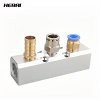 HEBAI ท่ออากาศ SY40 1/4 "พอร์ตด้าย PT 2-9ทางท่อปลั๊กตัวเชื่อมเร็วนิวเมติกส์ตัวแยกบล็อกอลูมิเนียมการเข้าถึง Fiting Pipa ผู้จัดจำหน่าย