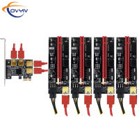 COVYIV PCIE Express 1x to 16x Riser 009S Card Adapter PCI-E 1 to 4 USB 3.0 Slot PCIe Port Multiplier Card for BTC Bitcoin Miner